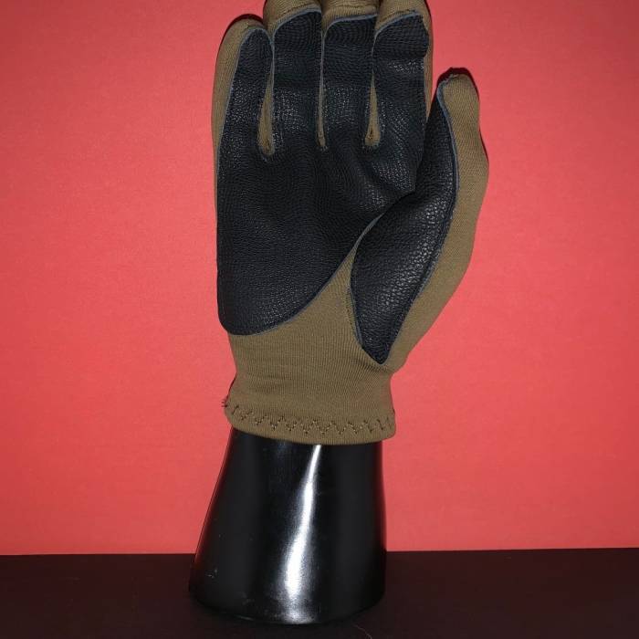 ROG FLEECE GLOVE WITH GOAT SKIN LEATHER PALM - TXT